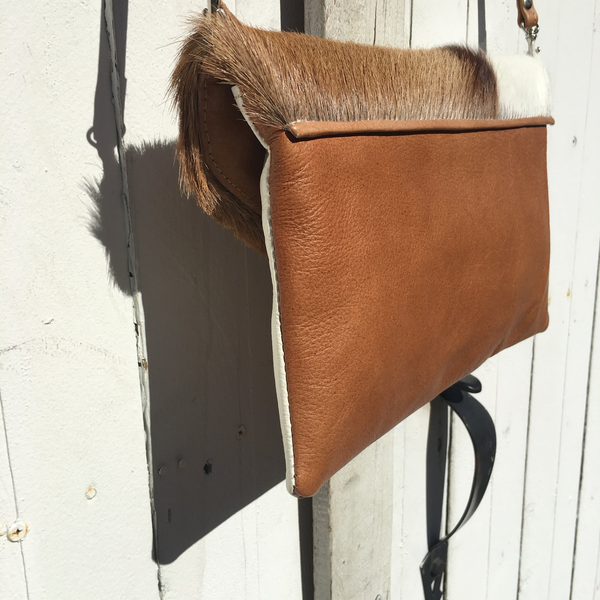 Cape Town Clutch Springbok Antelope African bag handmade south Africa accessory unique vegan fur